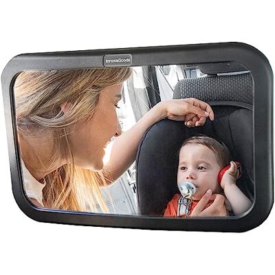 InnovaGoods ® Panoramische autospiegel met 360 graden rotatie, autospiegel baby achterbank breed zicht, auto-accessoires XL spiegels voor babystoel achterbank geschikt voor alle auto's. InnovaGoods ® Panoramische autospiegel met 360 graden rotatie, autospiegel baby achterbank breed zicht, auto-accessoires XL spiegels voor babystoel achterbank geschikt voor alle auto's.