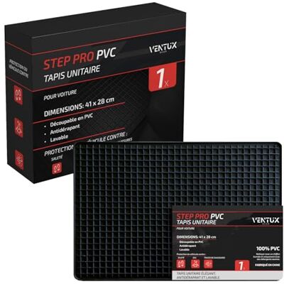 VENTUX GEAR Autovloermat, 41 x 28 cm, TPR, antislip, wasbaar, waterdicht, binnenbescherming, auto, alle seizoenen VENTUX GEAR Autovloermat, 41 x 28 cm, TPR, antislip, wasbaar, waterdicht, binnenbescherming, auto, alle seizoenen