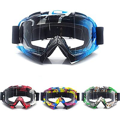 APEBAZY Motorcrossbril, motorcrossbril, winddicht, stofdicht, uv-bescherming, verstelbaar, winddicht APEBAZY Motorcrossbril, motorcrossbril, winddicht, stofdicht, uv-bescherming, verstelbaar, winddicht