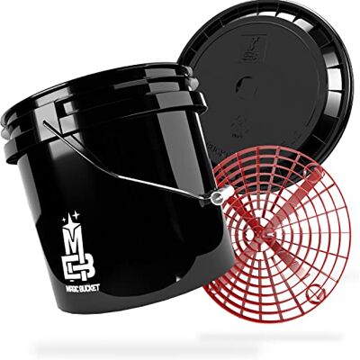 MAGIC BUCKET Handwasset voor auto 13 liter emmer met deksel Grit Guard vuilfilter inzetstuk reinigingsset MAGIC BUCKET Handwasset voor auto 13 liter emmer met deksel Grit Guard vuilfilter inzetstuk reinigingsset