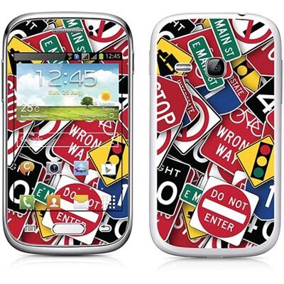 Royal Sticker RS.52595 sticker voor Samsung Young met verkeersbordmotief Royal Sticker RS.52595 sticker voor Samsung Young met verkeersbordmotief