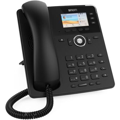 Snom D717 IP-telefoon, SIP desktoptelefoon (3 zelfbeschrijvende functietoetsen, TFT-kleurendisplay met hoge resolutie, geïntegreerde lichtsensor, PoE IEEE 802.3af), zwart, 00004397 Snom D717 IP-telefoon, SIP desktoptelefoon (3 zelfbeschrijvende functietoetsen, TFT-kleurendisplay met hoge resolutie, geïntegreerde lichtsensor, PoE IEEE 802.3af), zwart, 00004397