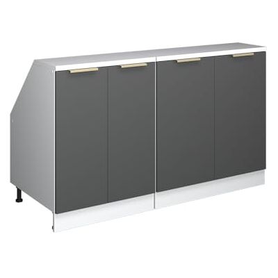 Vicco Rion hangkast set, antraciet-goud/wit, L 140 x D 60 cm, 2 stuks, ruimtebesparend voor zolderruimtes Vicco Rion hangkast set, antraciet-goud/wit, L 140 x D 60 cm, 2 stuks, ruimtebesparend voor zolderruimtes