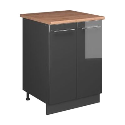 Vicco Meuble bas sous-évier Fame-Line Anthracite Brillant/Anthracite 60cm Vicco Meuble bas sous-évier Fame-Line Anthracite Brillant/Anthracite 60cm
