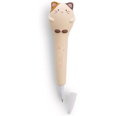 NICI Angy 63190 anti-stress balpen, 16 cm, beige, mooie pen, zacht om in te drukken, ideaal voor katten- en Kawaii-fans NICI Angy 63190 anti-stress balpen, 16 cm, beige, mooie pen, zacht om in te drukken, ideaal voor katten- en Kawaii-fans