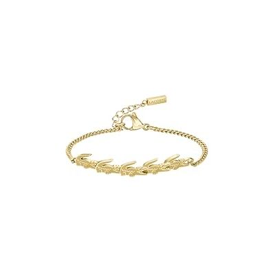 Lacoste 2040510 Damesarmband Crocodile-collectie in geelgoud met krokodillenbedels Lacoste 2040510 Damesarmband Crocodile-collectie in geelgoud met krokodillenbedels
