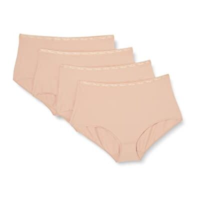 Playtex Midi Coton Bio Confortable Culotte Femme (lot de 4) XL Playtex Midi Coton Bio Confortable Culotte Femme (lot de 4) XL
