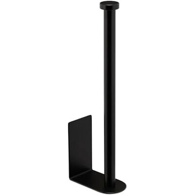 Relaxdays Toiletpapierhouder, voor 2 rollen, zwart antiaanbaklaag, zonder boren, 26 x 4,5 x 8 cm (h x b x d) Relaxdays Toiletpapierhouder, voor 2 rollen, zwart antiaanbaklaag, zonder boren, 26 x 4,5 x 8 cm (h x b x d)