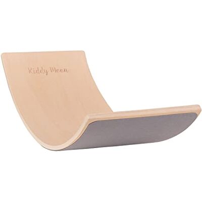 KiddyMoon Balansbord voor kinderen, Montessori-schommelplank, naturel KiddyMoon Balansbord voor kinderen, Montessori-schommelplank, naturel