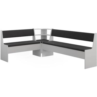 Vicco Hoekbankgroep "Roman", wit, 150,1 x 210,1 cm Ideaal voor ruimtebesparende hoekinrichtingen in de eetkamer Vicco Hoekbankgroep "Roman", wit, 150,1 x 210,1 cm Ideaal voor ruimtebesparende hoekinrichtingen in de eetkamer