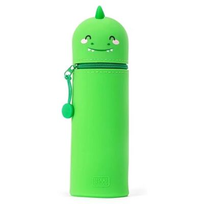 Legami Kawaii 2-in-1 pennenetui, zachte siliconen, dino, groen, dinosaurus Legami Kawaii 2-in-1 pennenetui, zachte siliconen, dino, groen, dinosaurus