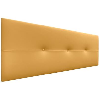 DHOME Hoofdeinde bekleed met kunstleer of gladde Aqualine Pro-stof, kunstleer, mosterdgeel, 160 cm (voor bedden van 150/160 cm) DHOME Hoofdeinde bekleed met kunstleer of gladde Aqualine Pro-stof, kunstleer, mosterdgeel, 160 cm (voor bedden van 150/160 cm)