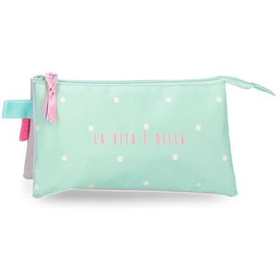 MOVOM La Vita è Bella Pennenetui, drievoudig, groen, 22 x 12 x 5 cm, polyester by Joumma Bags, groen, drievoudige etui MOVOM La Vita è Bella Pennenetui, drievoudig, groen, 22 x 12 x 5 cm, polyester by Joumma Bags, groen, drievoudige etui