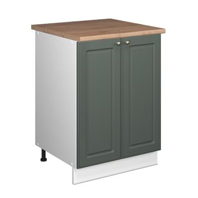 Vicco Onderkast "Fame-Line", groen goud land/wit, 60 cm Fronten van MDF · Werkblad incl. · In hoogte verstelbare poten · metalen handgrepen · zachte sluiting Vicco Onderkast "Fame-Line", groen goud land/wit, 60 cm Fronten van MDF · Werkblad incl. · In hoogte verstelbare poten · metalen handgrepen · zachte sluiting