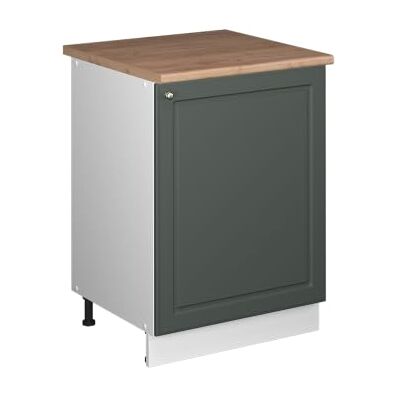 Vicco Onderkast "Fame-Line", groen goud land/wit, 60 cm Fronten van MDF · Werkblad incl. · In hoogte verstelbare poten · metalen handgrepen · zachte sluiting Vicco Onderkast "Fame-Line", groen goud land/wit, 60 cm Fronten van MDF · Werkblad incl. · In hoogte verstelbare poten · metalen handgrepen · zachte sluiting
