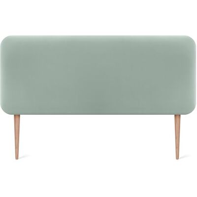DHOME Gestoffeerd hoofdeinde, glad, afgerond, van kunstleer, met poten, akoestisch, absorberend, voor slaapkamer (watergroen, 145 cm) DHOME Gestoffeerd hoofdeinde, glad, afgerond, van kunstleer, met poten, akoestisch, absorberend, voor slaapkamer (watergroen, 145 cm)