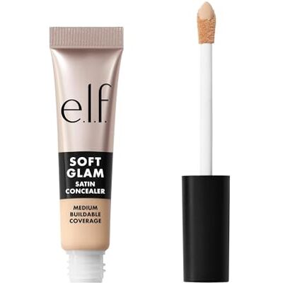 e.l.f. zachte glam satijnen concealer, gemiddelde dekking, verbergt puistjes en donkere kringen, zonder scheuren, langdurige grip, veganistisch en dierproefvrij gecertificeerd, 13 Fair Neutral e.l.f. zachte glam satijnen concealer, gemiddelde dekking, verbergt puistjes en donkere kringen, zonder scheuren, langdurige grip, veganistisch en dierproefvrij gecertificeerd, 13 Fair Neutral
