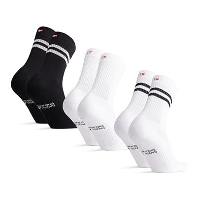 DANISH ENDURANCE Tennissokken, spons, ademend en versterkt, heren en dames, 6 stuks Chaussettes de Tennis en Coton, Rembourrées et Respirantes, pour le Sport et le Quotidien, Unisexe 43-47 DANISH ENDURANCE Tennissokken, spons, ademend en versterkt, heren en dames, 6 stuks Chaussettes de Tennis en Coton, Rembourrées et Respirantes, pour le Sport et le Quotidien, Unisexe 43-47