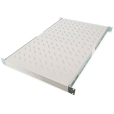 Digitus DN-19 TRAY-1-1000 Tablette à profondeur variable pour montage fixe dans des armoires 19" charge admissible 100 kg à partir d'une profondeur d'armoire de 1000 mm 1U gris Digitus DN-19 TRAY-1-1000 Tablette à profondeur variable pour montage fixe dans des armoires 19" charge admissible 100 kg à partir d'une profondeur d'armoire de 1000 mm 1U gris