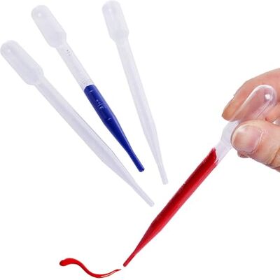 Baker Ross VC211 Pipettes compte-gouttes en plastique 3 ml Lot de 50, pipettes pour les arts et les sciences Baker Ross VC211 Pipettes compte-gouttes en plastique 3 ml Lot de 50, pipettes pour les arts et les sciences