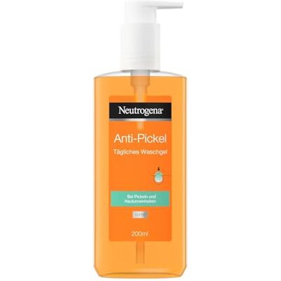 Neutrogena Dagelijkse anti-puistjes reinigingsgel, 200 ml, zachte anti-puistjesgel met 2% salicylzuur BHA, grondige gezichtsreiniging helpt de huid glad te maken, verwijdert overtollige olie en Neutrogena Dagelijkse anti-puistjes reinigingsgel, 200 ml, zachte anti-puistjesgel met 2% salicylzuur BHA, grondige gezichtsreiniging helpt de huid glad te maken, verwijdert overtollige olie en