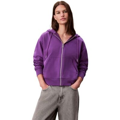 Calvin Klein Archief Logo French Terry Fz Hoo Lv047b237g Dames Sweatshirts, paars (Smokey Shadow), XXL XXL Calvin Klein Archief Logo French Terry Fz Hoo Lv047b237g Dames Sweatshirts, paars (Smokey Shadow), XXL XXL