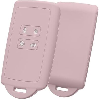 kwmobile Autosleutelaccessoire, compatibel met Renault Smart Key 4-toetsen (alleen Keyless Go), zachte siliconen hoes met sleutelhangerring, mat oudroze kwmobile Autosleutelaccessoire, compatibel met Renault Smart Key 4-toetsen (alleen Keyless Go), zachte siliconen hoes met sleutelhangerring, mat oudroze