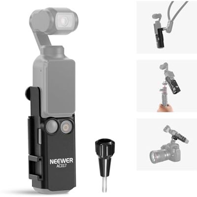 NEEWER BASICS AC017 Uitbreidingsadapter compatibel met DJI Osmo Pocket 3 accessoires, kunststof beschermkooihouder, microfoonhouder met koude klauw voor statief NEEWER BASICS AC017 Uitbreidingsadapter compatibel met DJI Osmo Pocket 3 accessoires, kunststof beschermkooihouder, microfoonhouder met koude klauw voor statief