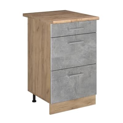 Vicco Meuble cuisine "R-Line", Béton/Chêne doré 50 cm Vicco Meuble cuisine "R-Line", Béton/Chêne doré 50 cm