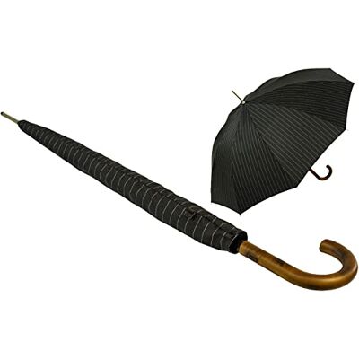 iX-brella Automatische paraplu voor heren met rond handvat van echt hout iX-brella Automatische paraplu voor heren met rond handvat van echt hout
