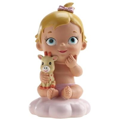 dekora Dooptaarttopper met pluche giraffe, 10,5 cm, voor doop en babyshower dekora Dooptaarttopper met pluche giraffe, 10,5 cm, voor doop en babyshower