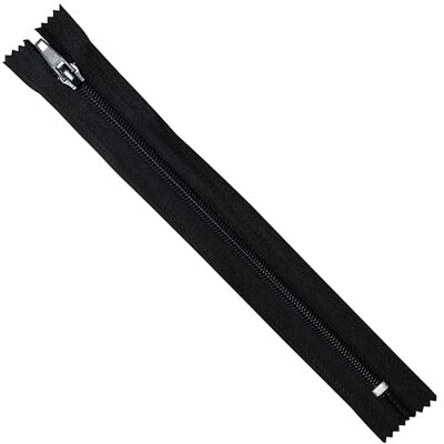 AERZETIX Set van 12 spiraalritssluitingen nr. 5 20 cm niet scheidbaar met schuif van nylon polyester metaal kleur zwart reparatie naad voor textielproductie AERZETIX Set van 12 spiraalritssluitingen nr. 5 20 cm niet scheidbaar met schuif van nylon polyester metaal kleur zwart reparatie naad voor textielproductie