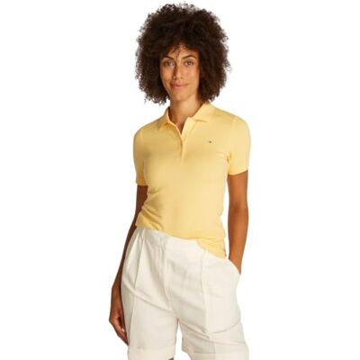 Tommy Hilfiger 1985 Slim Pique Polo Ss Ww0ww43225 dames poloshirt S/S (1 stuk) XXL Tommy Hilfiger 1985 Slim Pique Polo Ss Ww0ww43225 dames poloshirt S/S (1 stuk) XXL