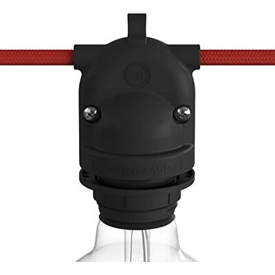 Creative Eiva-2 buitenfitting met dubbele uitgang, IP65, E27-fitting, zwart Creative Eiva-2 buitenfitting met dubbele uitgang, IP65, E27-fitting, zwart
