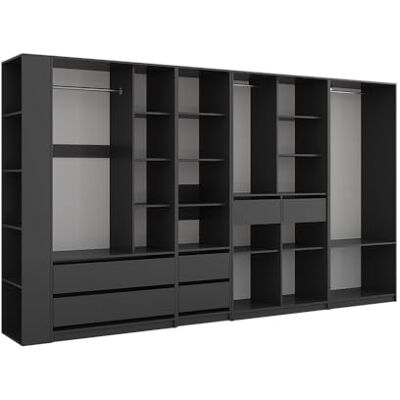 Vicco Kast "Elmo", antraciet, 50 x 200 cm, 5 stuks voor flexibel opbergen van de meest uiteenlopende kleding Vicco Kast "Elmo", antraciet, 50 x 200 cm, 5 stuks voor flexibel opbergen van de meest uiteenlopende kleding