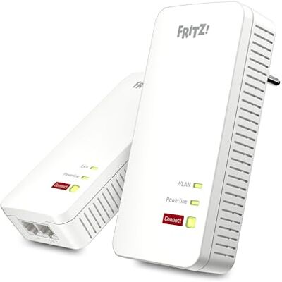 FRITZ! Powerline 1240 AX WLAN Set Wi-Fi via het stopcontact Powerline Gigabit tot 1200 Mbit/s WLAN 6 tot 600 Mbit/s Mesh Wi-Fi eenvoudige configuratie maximale veiligheid FRITZ! Powerline 1240 AX WLAN Set Wi-Fi via het stopcontact Powerline Gigabit tot 1200 Mbit/s WLAN 6 tot 600 Mbit/s Mesh Wi-Fi eenvoudige configuratie maximale veiligheid