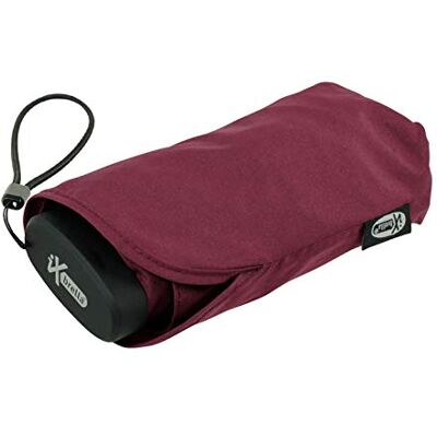 iX-brella Kleine ultradunne zakparaplu van 15 cm in mobiele telefoonformaat met hoes, Bordeaux, Zakparaplu Super Mini iX-brella Kleine ultradunne zakparaplu van 15 cm in mobiele telefoonformaat met hoes, Bordeaux, Zakparaplu Super Mini