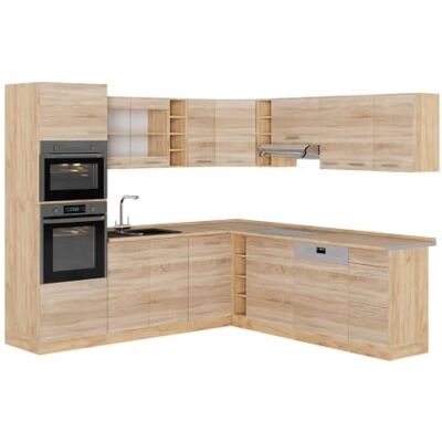 Vicco Hoekkeuken "R-Line", Sonoma/gouden eik, 247 x 237 cm Vicco Hoekkeuken "R-Line", Sonoma/gouden eik, 247 x 237 cm