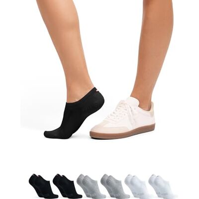 DANISH ENDURANCE 6 paar onzichtbare sokken, laag van katoen, antislip, voor dames en heren Chaussettes Invisibles en Coton, Douces et Respirantes, avec Talon en Silicone, pour un Maintien Discret en Été, Unisexe 39-42 EU DANISH ENDURANCE 6 paar onzichtbare sokken, laag van katoen, antislip, voor dames en heren Chaussettes Invisibles en Coton, Douces et Respirantes, avec Talon en Silicone, pour un Maintien Discret en Été, Unisexe 39-42 EU