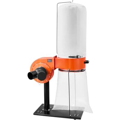 VEVOR Collecteur de poussière, 800 CFM, 2,5 microns, système de collecte de sciure de bois de 1 HP avec sac collecteur de poussière de grande capacité de 50 litres, sac filtrant et roulettes, 3400 tr VEVOR Collecteur de poussière, 800 CFM, 2,5 microns, système de collecte de sciure de bois de 1 HP avec sac collecteur de poussière de grande capacité de 50 litres, sac filtrant et roulettes, 3400 tr