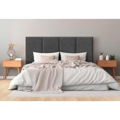 DHOME Gestoffeerd hoofdeinde van Aqualine-premium stof, vuilafstotend, modulair design, verticaal, zelfklevend, hoofdeinde voor slaapkamer, gestoffeerd bed (asgrijs, 95 cm, hoogte 135 cm, x2) DHOME Gestoffeerd hoofdeinde van Aqualine-premium stof, vuilafstotend, modulair design, verticaal, zelfklevend, hoofdeinde voor slaapkamer, gestoffeerd bed (asgrijs, 95 cm, hoogte 135 cm, x2)