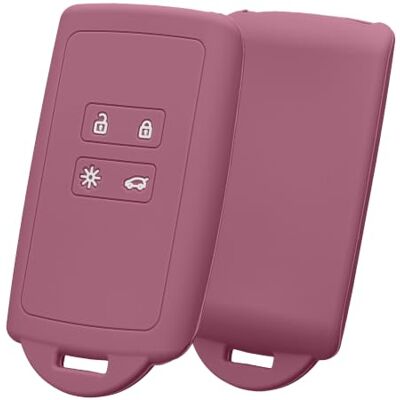 kwmobile Autosleutelaccessoire, compatibel met Renault Smart Key 4-toetsen (alleen Keyless Go), zachte siliconen hoes met sleutelhangerring, donkerroze kwmobile Autosleutelaccessoire, compatibel met Renault Smart Key 4-toetsen (alleen Keyless Go), zachte siliconen hoes met sleutelhangerring, donkerroze