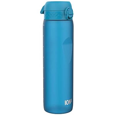Ion8 Drinkfles, 1 l, 1000 ml, lekvrij, gemakkelijk te openen, veilige vergrendeling, draaggreep, vaatwasmachinebestendig, BPA-vrij, ideaal voor sport en sportschool, blauw Ion8 Drinkfles, 1 l, 1000 ml, lekvrij, gemakkelijk te openen, veilige vergrendeling, draaggreep, vaatwasmachinebestendig, BPA-vrij, ideaal voor sport en sportschool, blauw