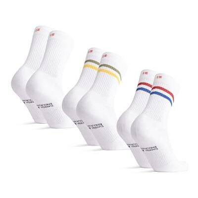 DANISH ENDURANCE Tennissokken, spons, ademend en versterkt, heren en dames, 6 stuks Chaussettes de Tennis en Coton, Rembourrées et Respirantes, pour le Sport et le Quotidien, Unisexe 43-47 DANISH ENDURANCE Tennissokken, spons, ademend en versterkt, heren en dames, 6 stuks Chaussettes de Tennis en Coton, Rembourrées et Respirantes, pour le Sport et le Quotidien, Unisexe 43-47