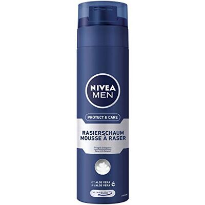 NIVEA 3 x Men Protect & Care scheerschuim, elk 200 ml NIVEA 3 x Men Protect & Care scheerschuim, elk 200 ml