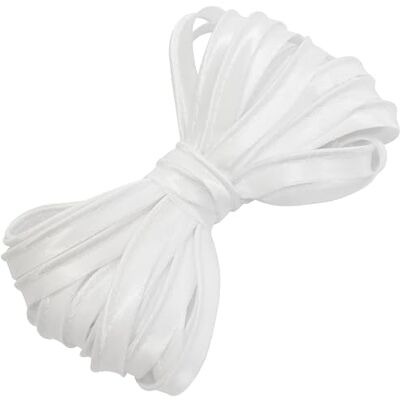 AERZETIX Biezen lint 10 meter x 10 mm van polyester materiaal kleur wit naaien op maat gemaakte kleding decoratieve creaties textielafwerking voor biaiszomen AERZETIX Biezen lint 10 meter x 10 mm van polyester materiaal kleur wit naaien op maat gemaakte kleding decoratieve creaties textielafwerking voor biaiszomen