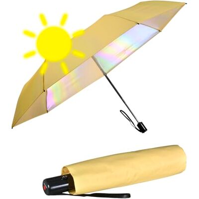 Knirps Slim Duomatic zakparaplu, Vanille Iriserend UV-bescherming Knirps Slim Duomatic zakparaplu, Vanille Iriserend UV-bescherming