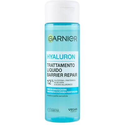 Garnier Hyaluron Barrier Repair Vloeibare behandeling voor de gevoelige huid, zichtbaar gehydrateerde en gereinigde huid, verrijkt met aloë vera, glycerine, panthenol en hyaluronzuur, 120 ml Garnier Hyaluron Barrier Repair Vloeibare behandeling voor de gevoelige huid, zichtbaar gehydrateerde en gereinigde huid, verrijkt met aloë vera, glycerine, panthenol en hyaluronzuur, 120 ml