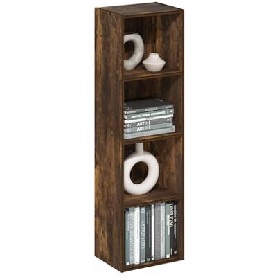 Furinno Pasir Open boekenkast met 4 verdiepingen Amber Pine Furinno Pasir Open boekenkast met 4 verdiepingen Amber Pine
