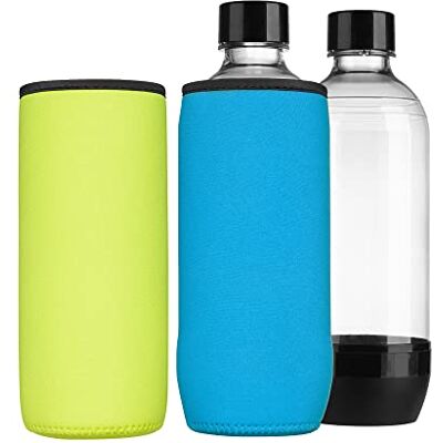 kwmobile 2 x flessenkoeler compatibel met Soda Stream DUO/Terra neopreen koeler voor karaf van 0,615 l lichtblauw-geel kwmobile 2 x flessenkoeler compatibel met Soda Stream DUO/Terra neopreen koeler voor karaf van 0,615 l lichtblauw-geel